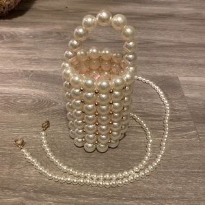 Pearl top handle bag